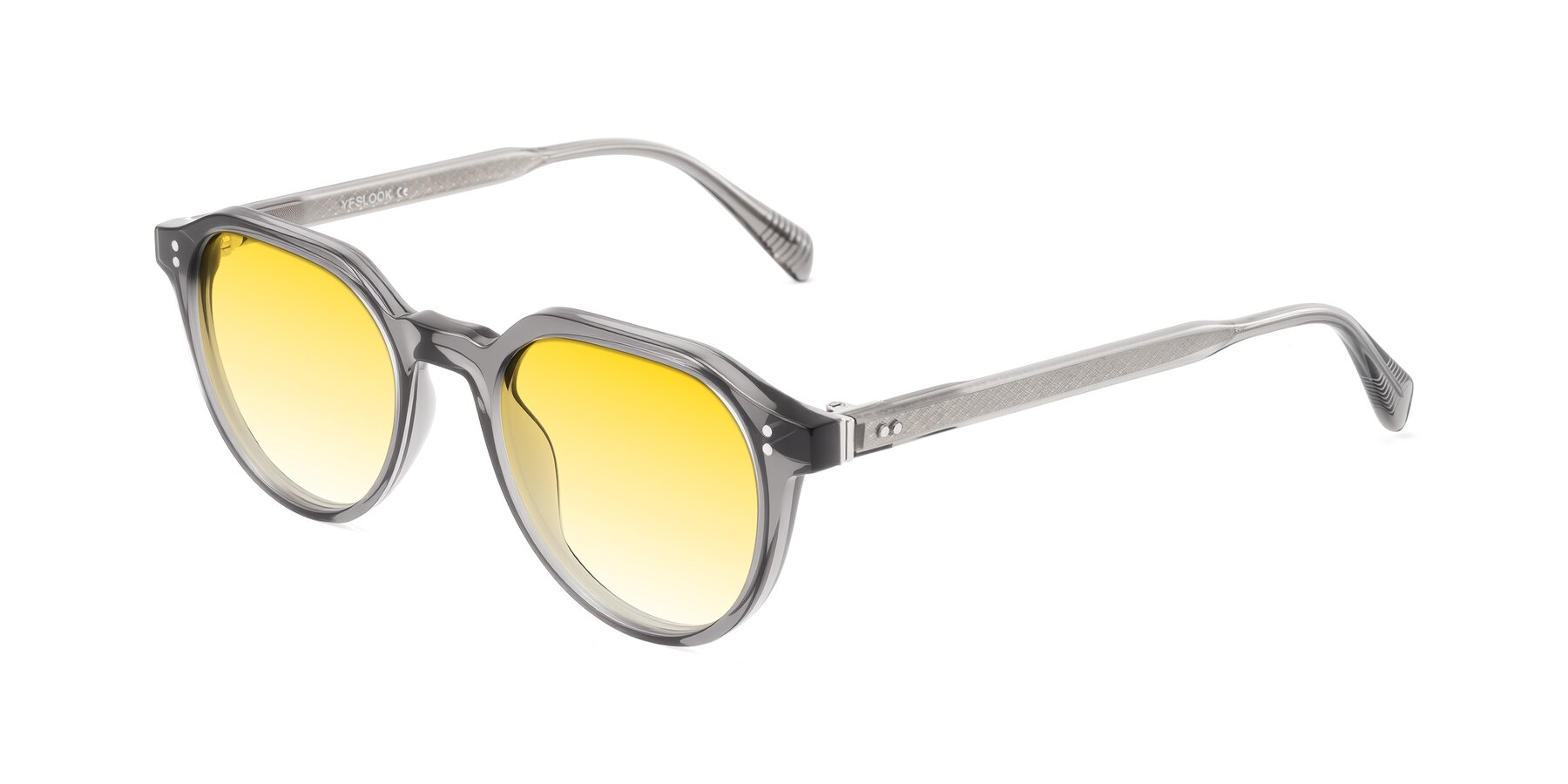 Angle of Cotaii in Gray with Yellow Gradient Lenses
