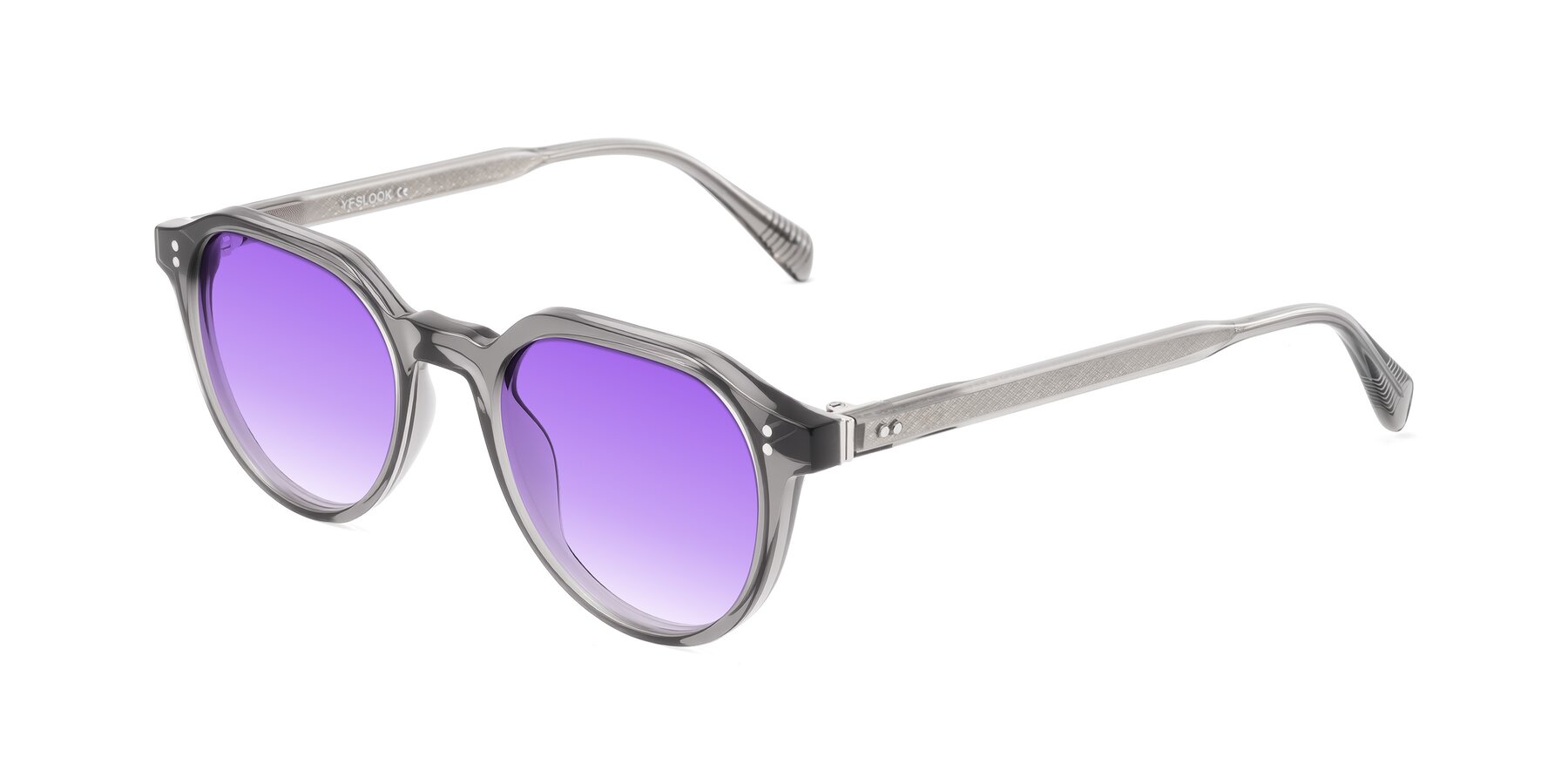 Angle of Cotaii in Gray with Purple Gradient Lenses