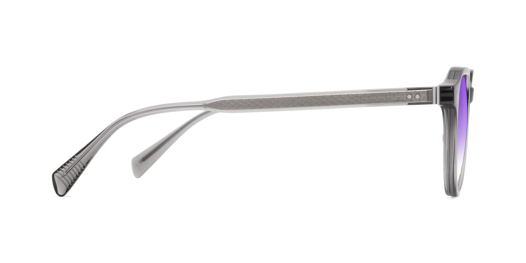 Side of Cotaii in Gray with Purple Gradient Lenses