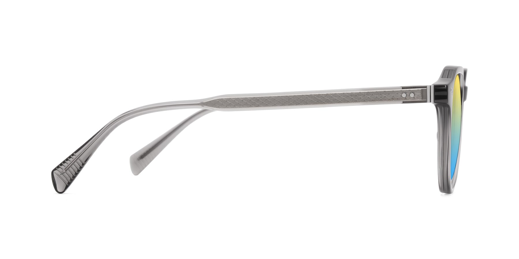 Side of Cotaii in Gray with Yellow / Blue Gradient Lenses