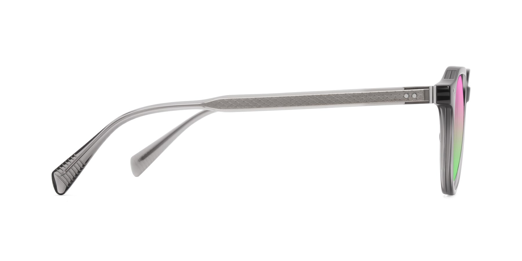 Side of Cotaii in Gray with Pink / Green Gradient Lenses