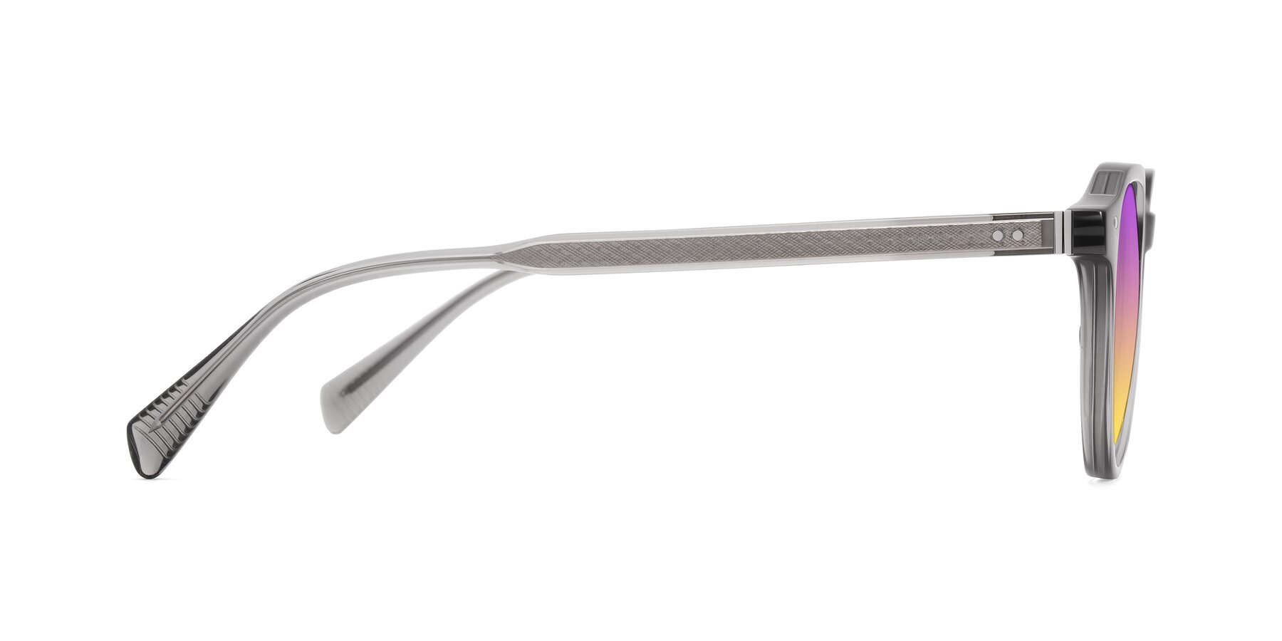 Side of Cotaii in Gray with Purple / Yellow Gradient Lenses