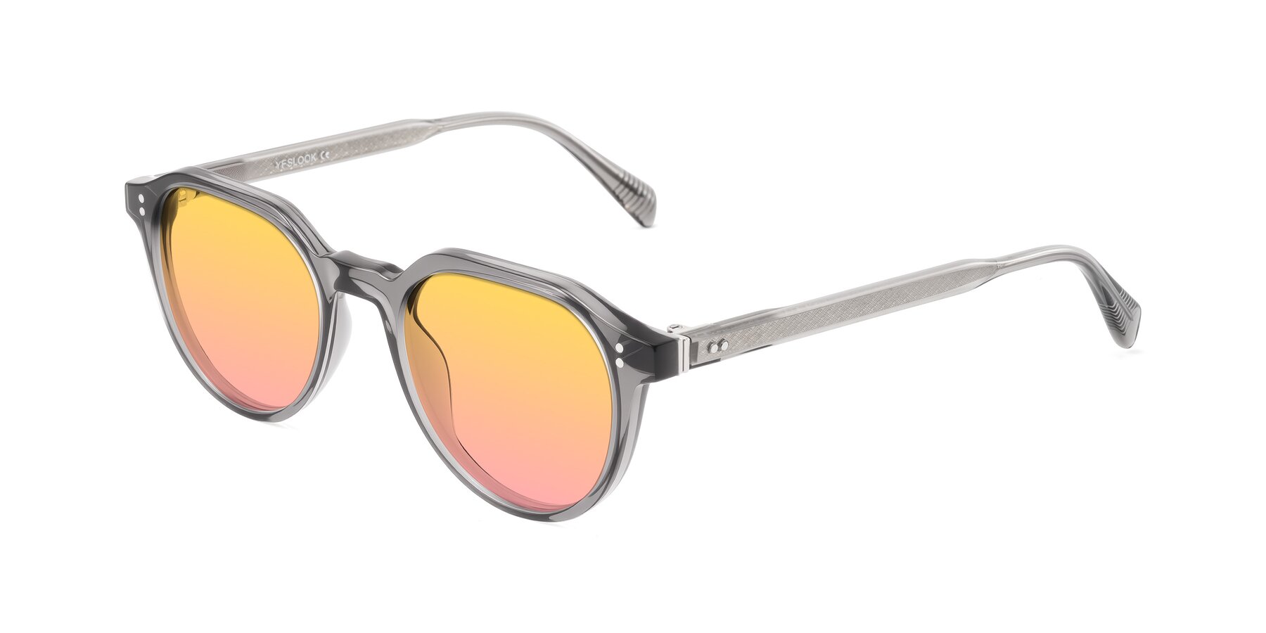 Angle of Cotaii in Gray with Yellow / Pink Gradient Lenses