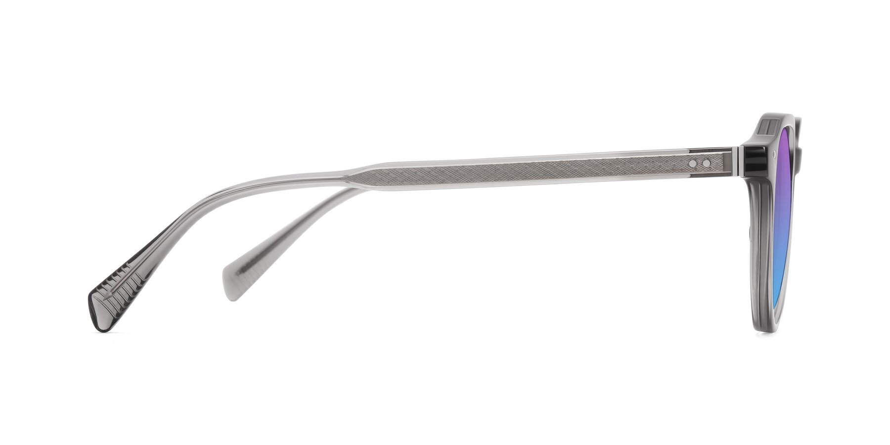 Side of Cotaii in Gray with Purple / Blue Gradient Lenses