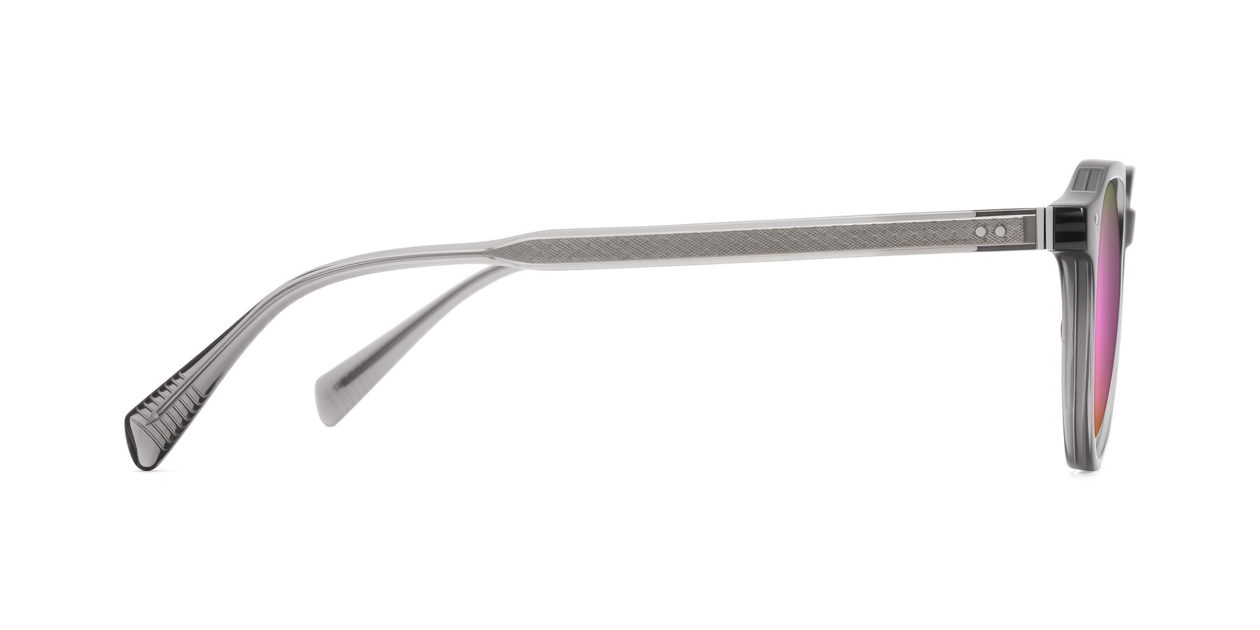 Side of Cotaii in Gray with Pink Mirrored Lenses