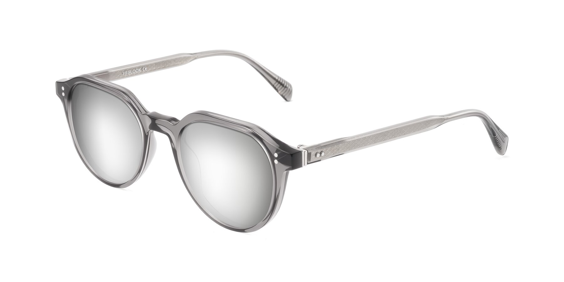 Angle of Cotaii in Gray with Silver Mirrored Lenses