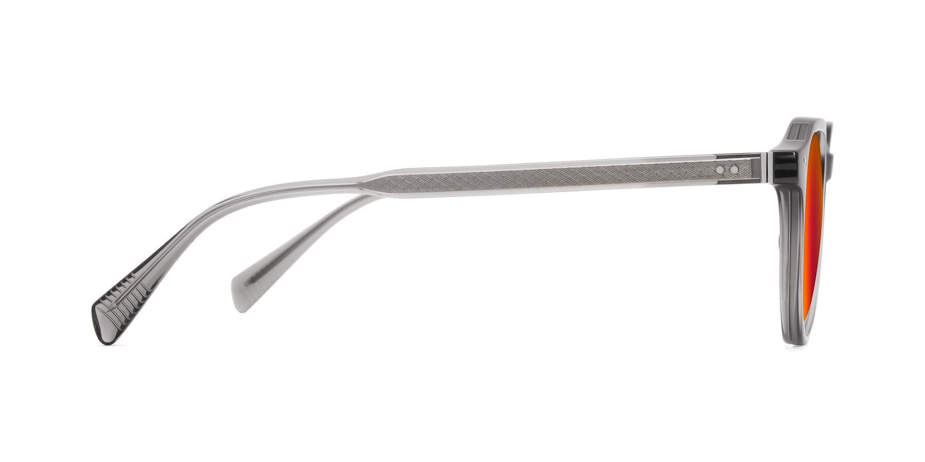 Side of Cotaii in Gray with Red Gold Mirrored Lenses