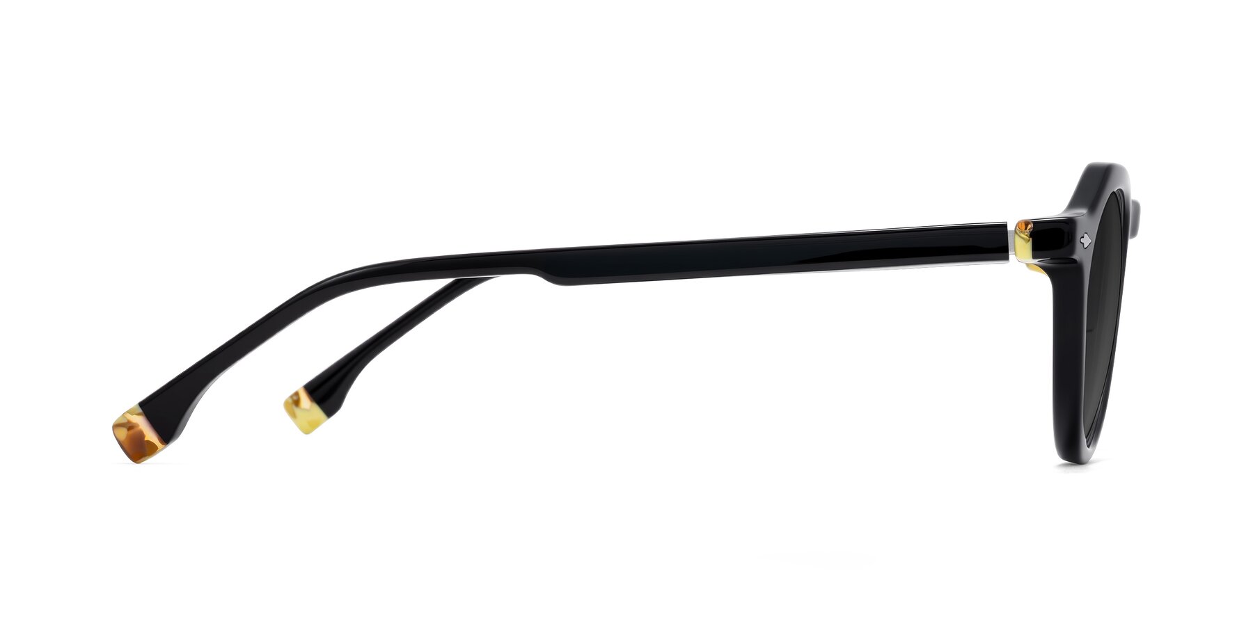 Side of Orta in Black with Gray Tinted Lenses