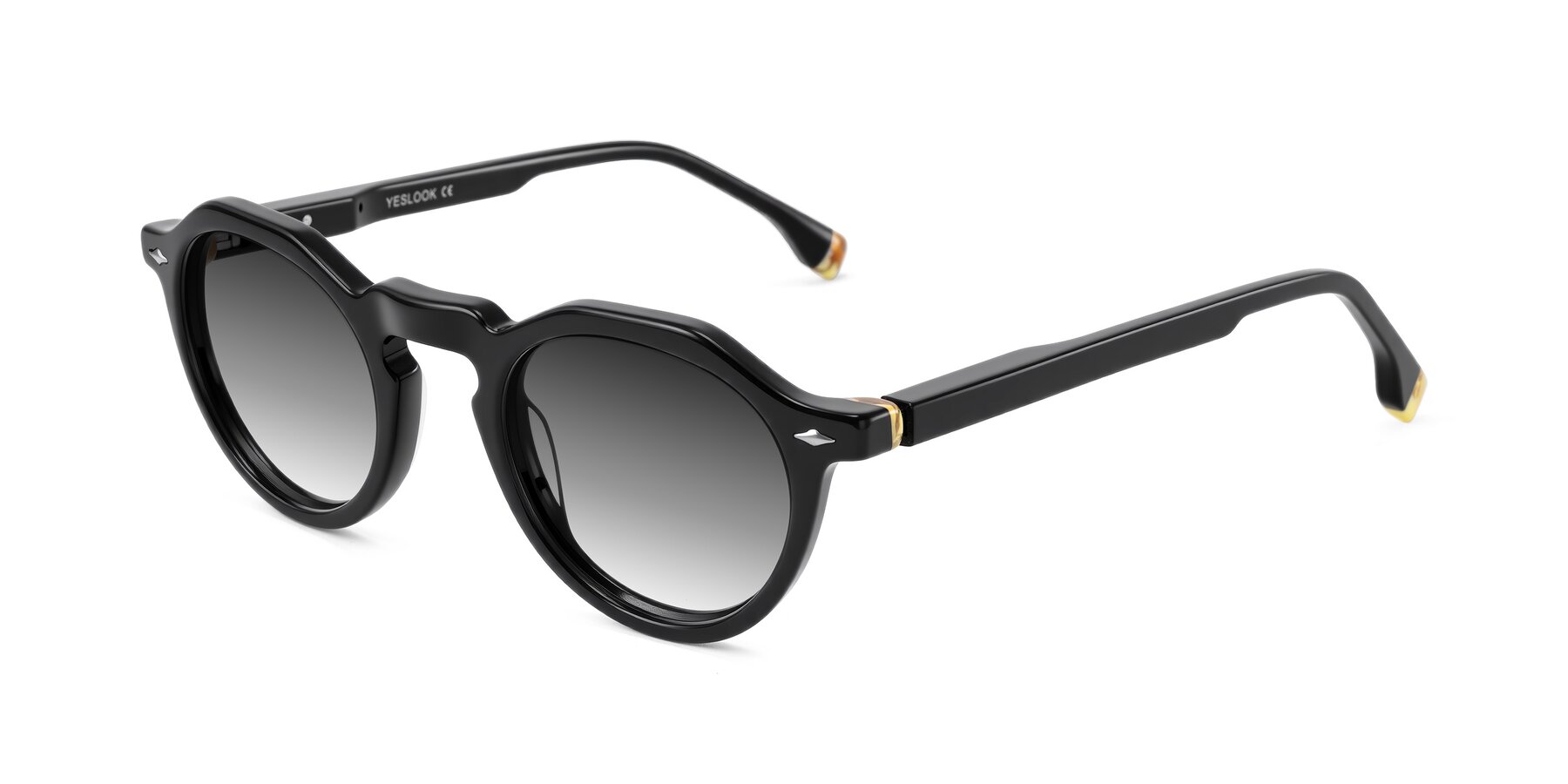 Angle of Orta in Black with Gray Gradient Lenses