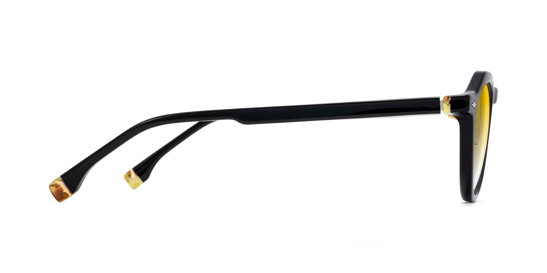 Side of Orta in Black with Yellow Gradient Lenses