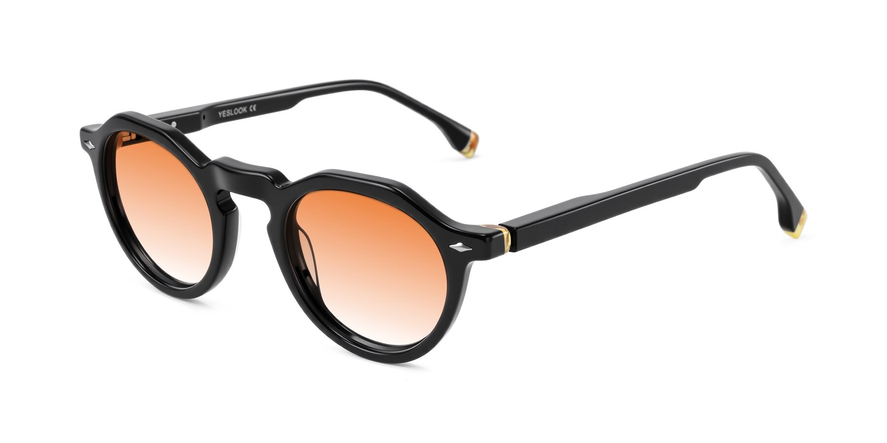 Angle of Orta in Black with Orange Gradient Lenses