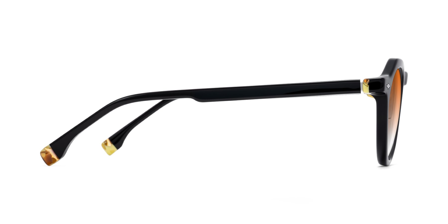 Side of Orta in Black with Orange Gradient Lenses