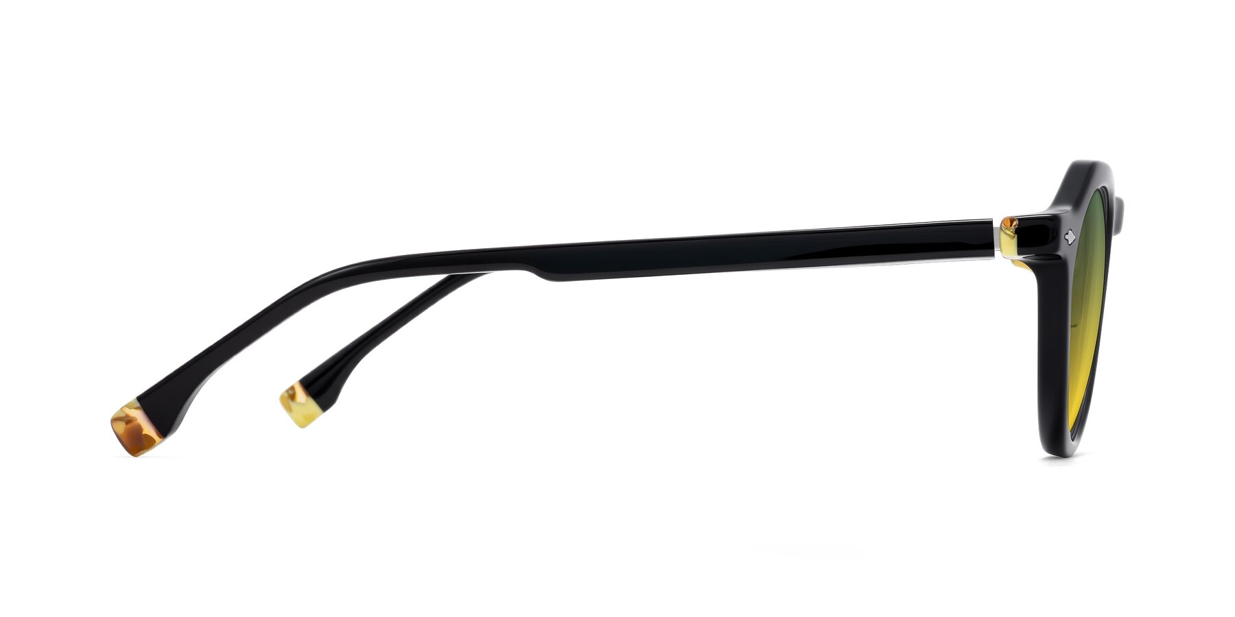 Side of Orta in Black with Green / Yellow Gradient Lenses