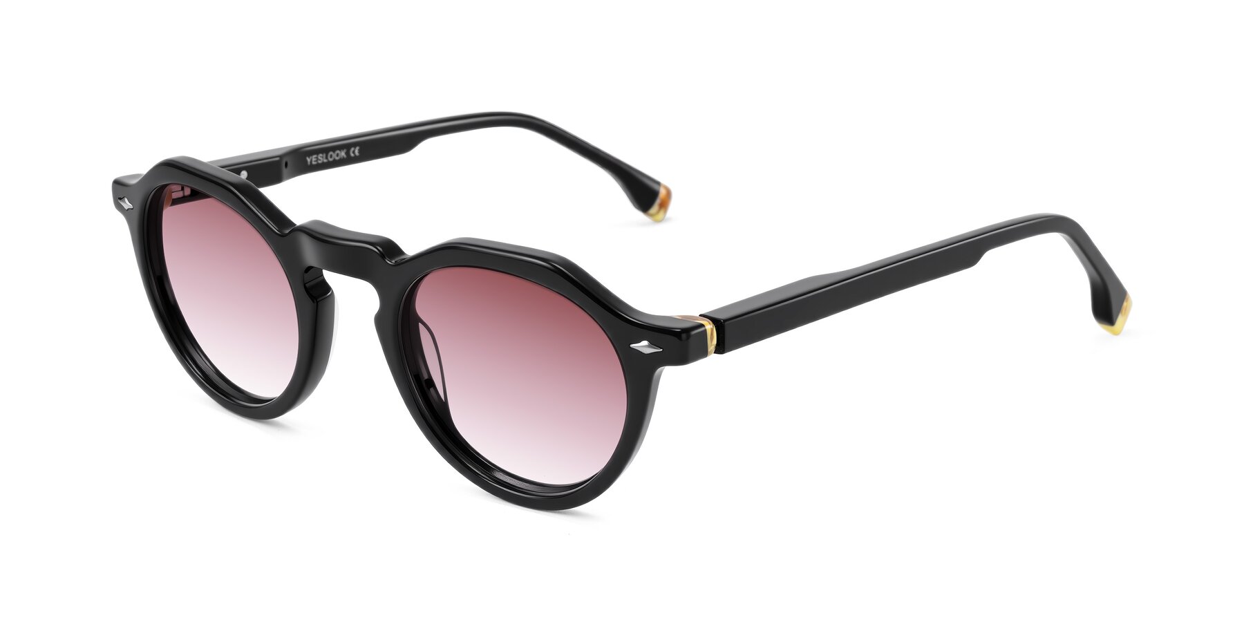 Angle of Orta in Black with Garnet Gradient Lenses