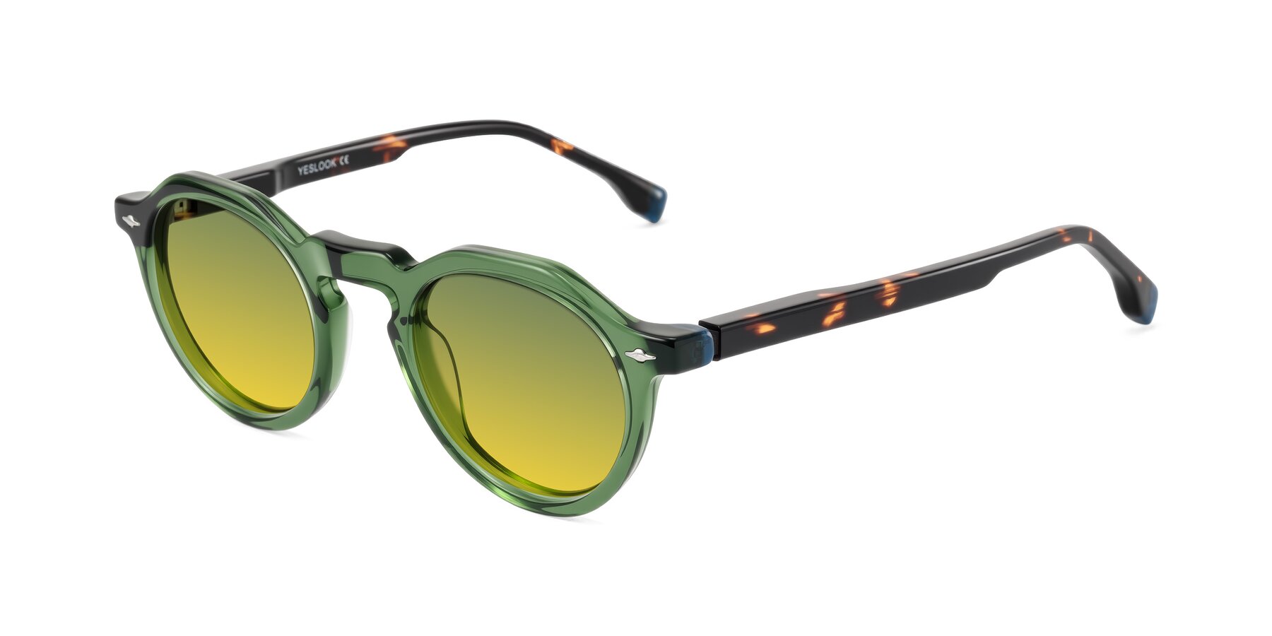 Angle of Orta in Green/Tortoise with Green / Yellow Gradient Lenses