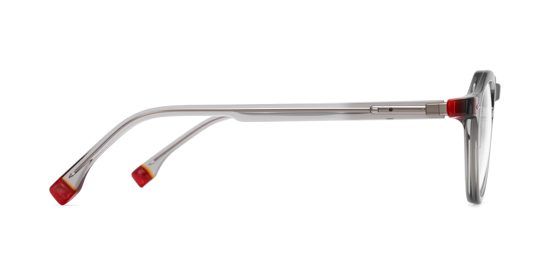 Side of Orta in Gray with Clear Reading Eyeglass Lenses