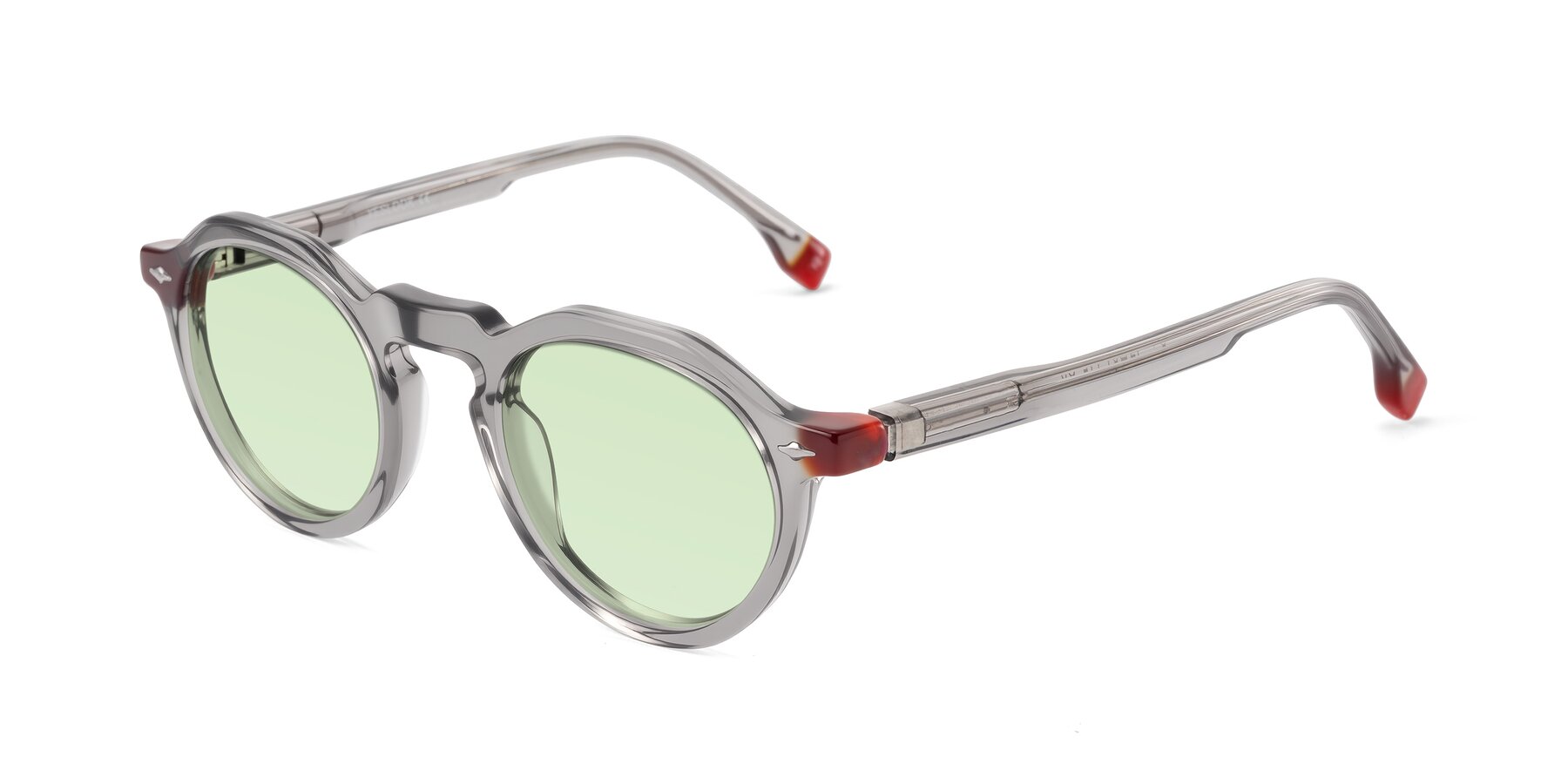 Angle of Orta in Gray with Light Green Tinted Lenses