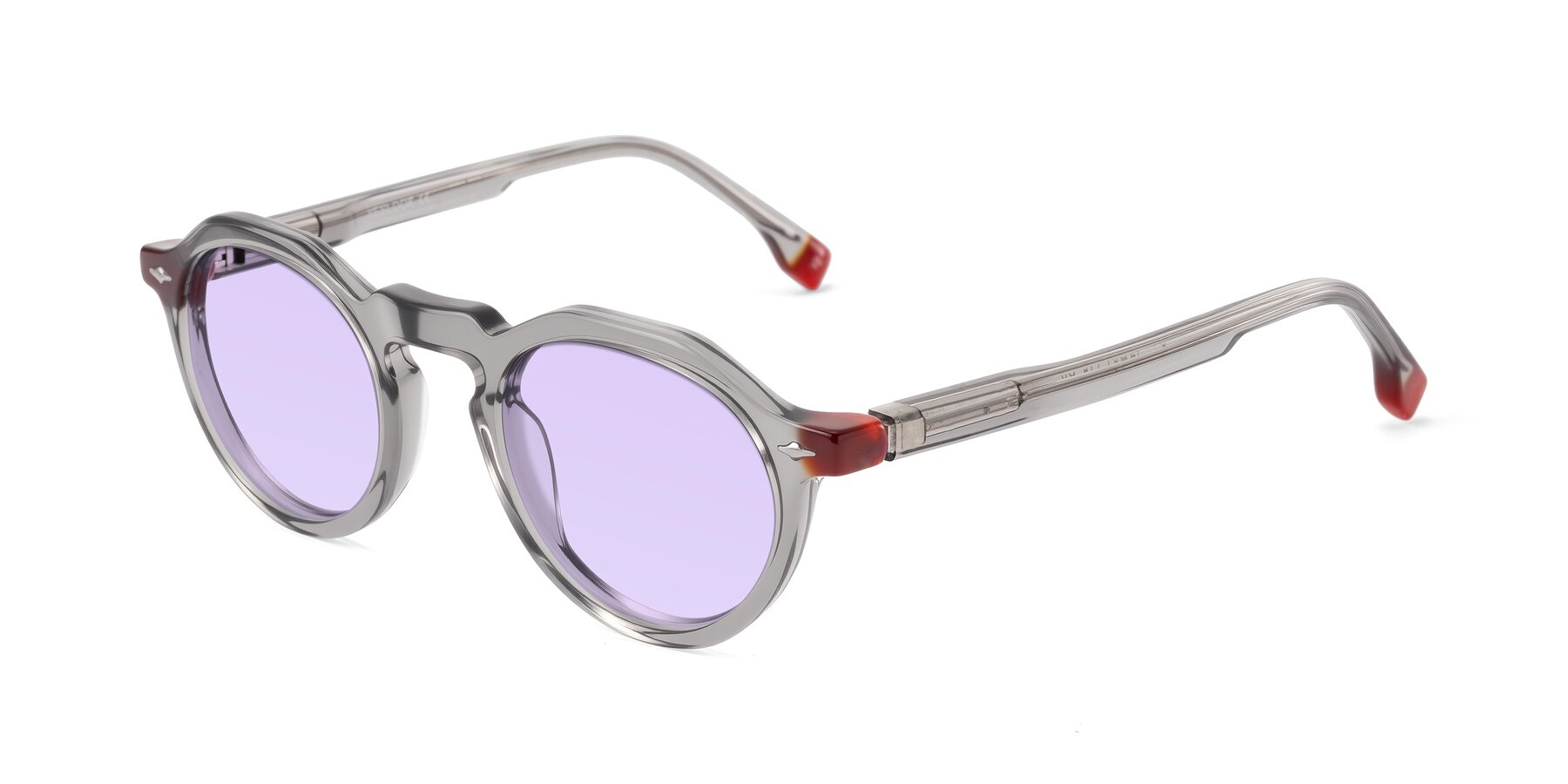Angle of Orta in Gray with Light Purple Tinted Lenses