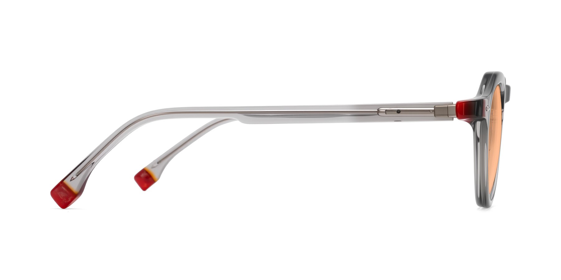 Side of Orta in Gray with Light Orange Tinted Lenses