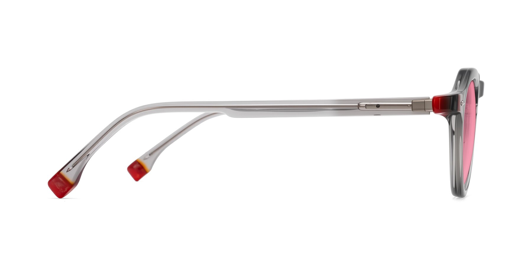 Side of Orta in Gray with Pink Tinted Lenses