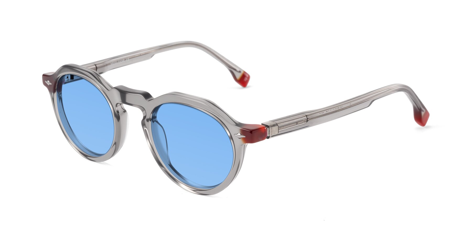 Angle of Orta in Gray with Medium Blue Tinted Lenses