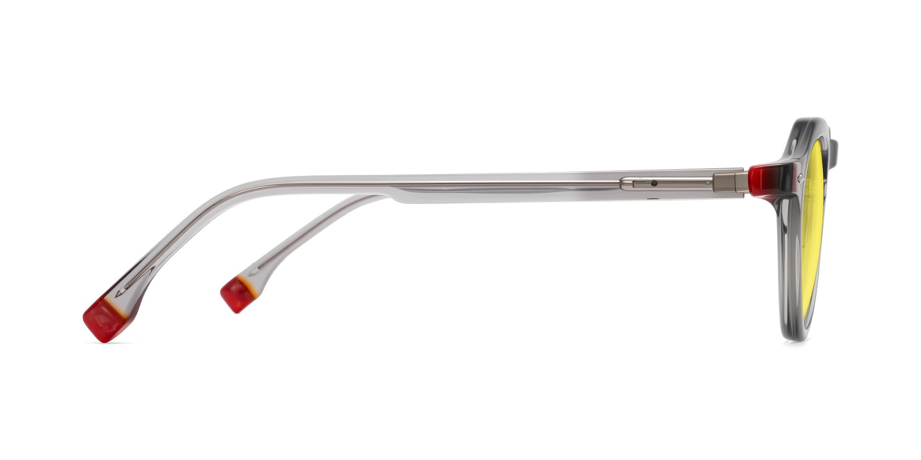 Side of Orta in Gray with Medium Yellow Tinted Lenses