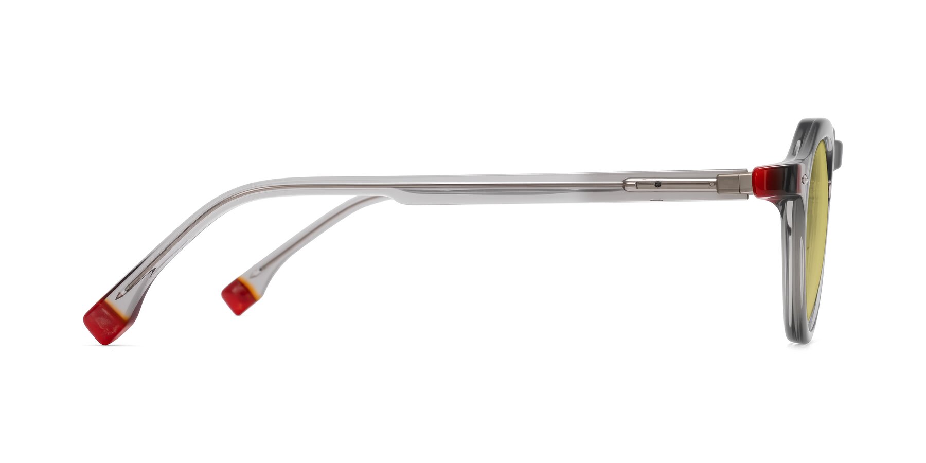 Side of Orta in Gray with Medium Champagne Tinted Lenses