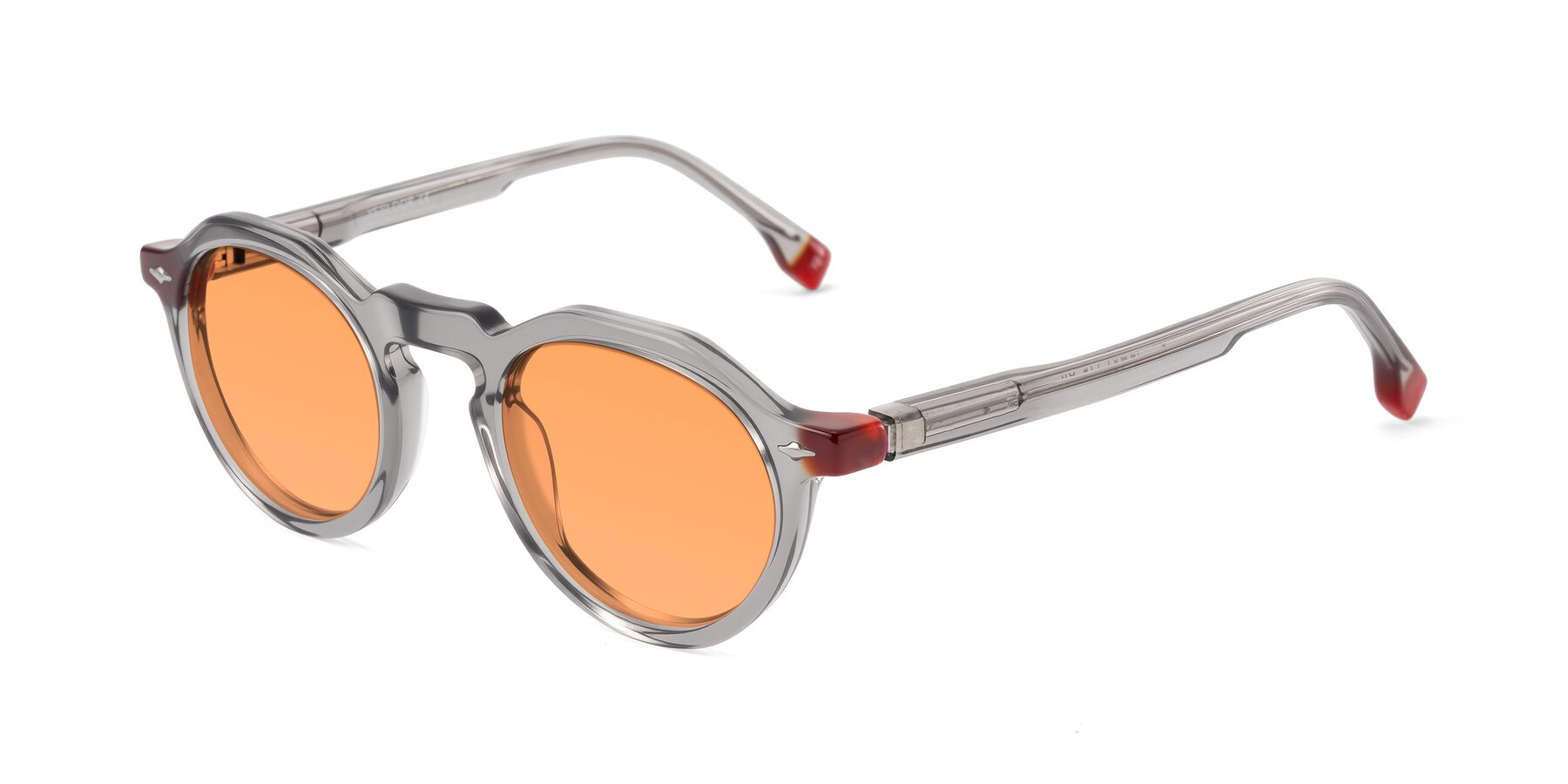 Angle of Orta in Gray with Medium Orange Tinted Lenses