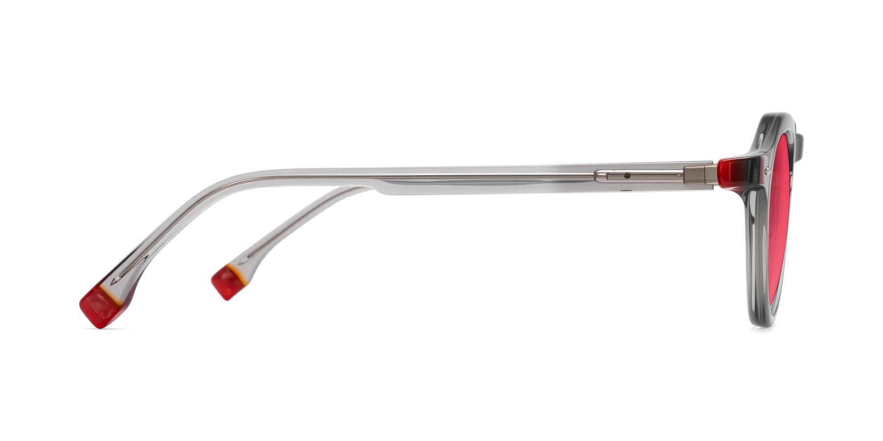 Side of Orta in Gray with Red Tinted Lenses