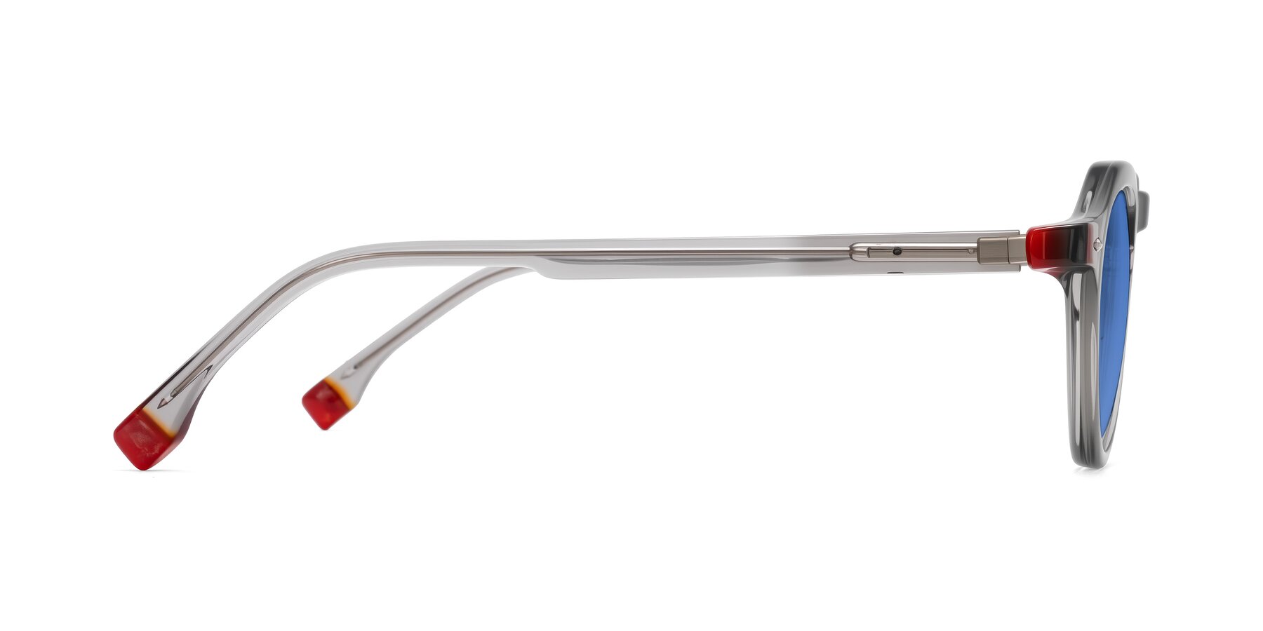 Side of Orta in Gray with Blue Tinted Lenses