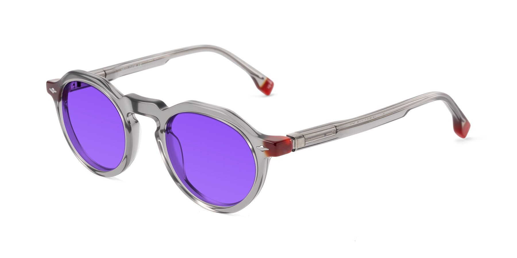 Angle of Orta in Gray with Purple Tinted Lenses