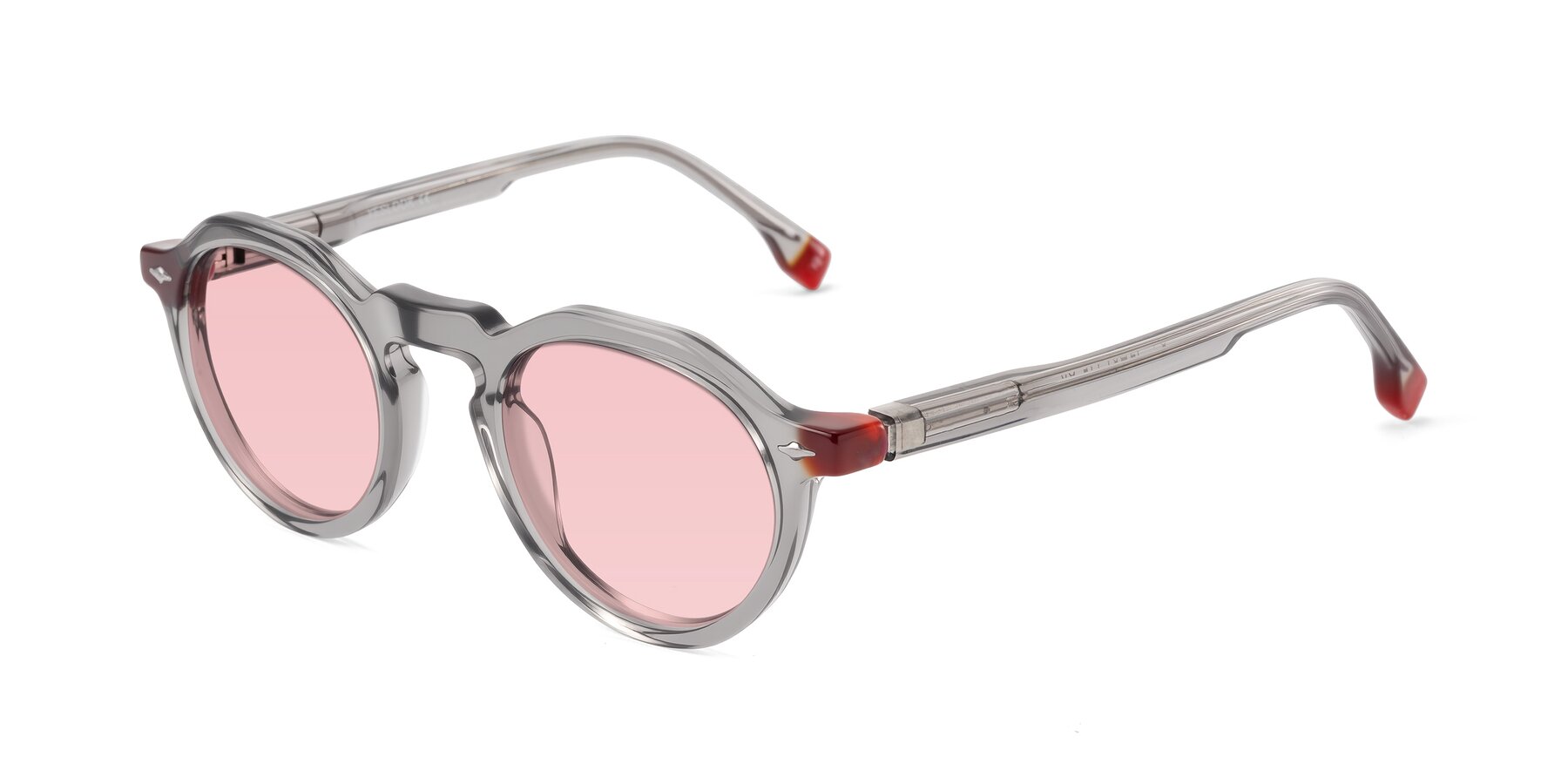 Angle of Orta in Gray with Light Garnet Tinted Lenses