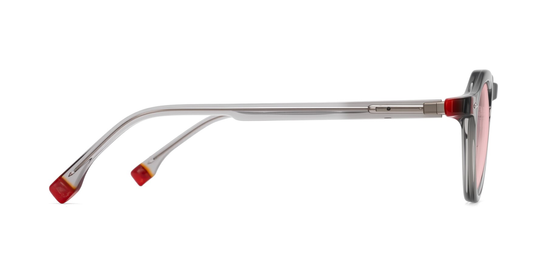 Side of Orta in Gray with Light Garnet Tinted Lenses