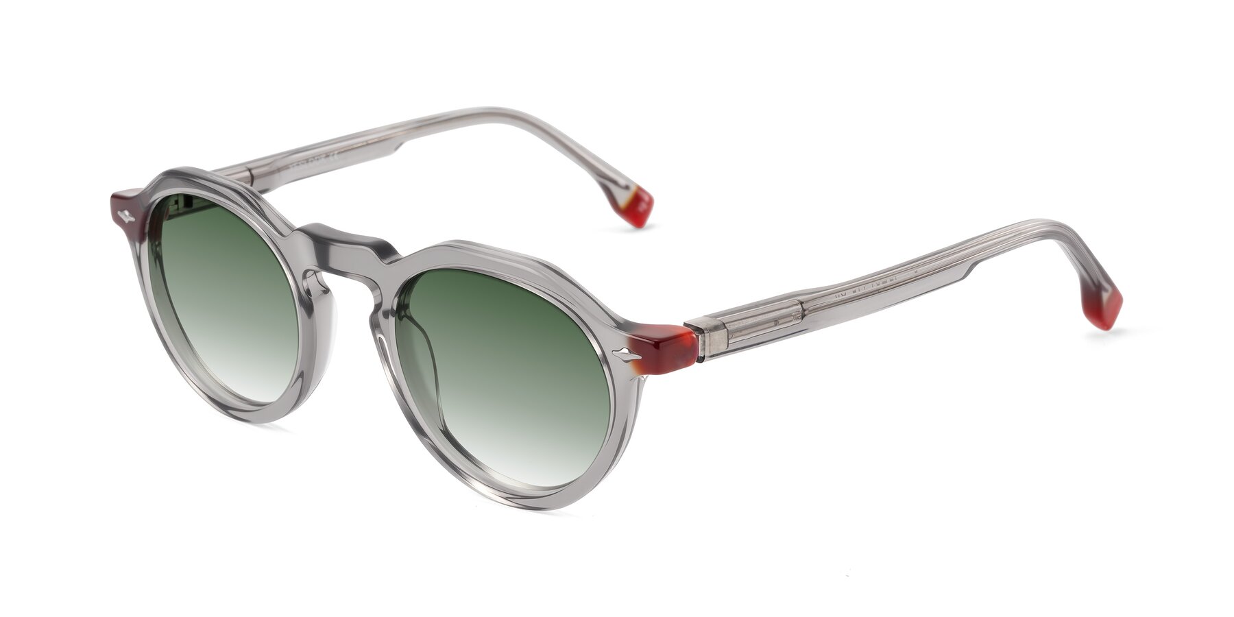 Angle of Orta in Gray with Green Gradient Lenses