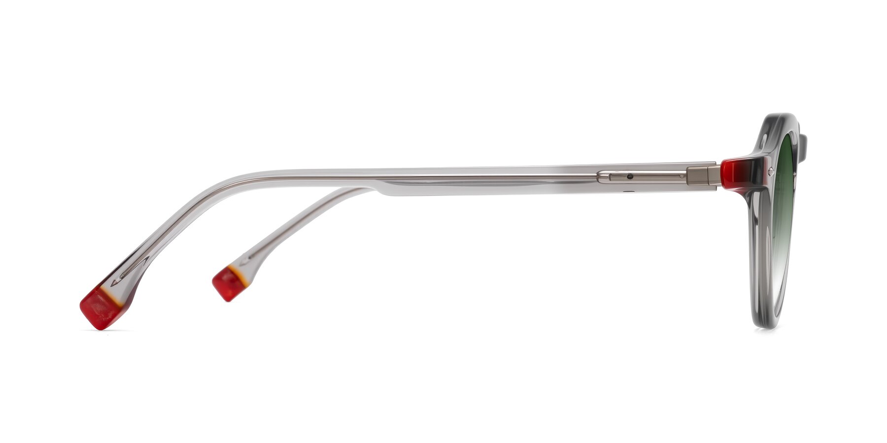 Side of Orta in Gray with Green Gradient Lenses