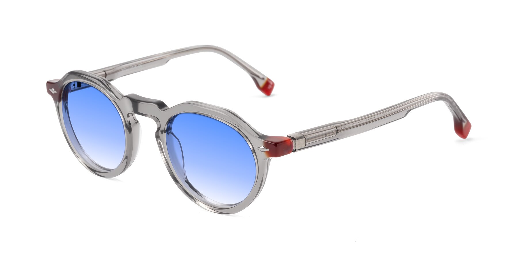 Angle of Orta in Gray with Blue Gradient Lenses