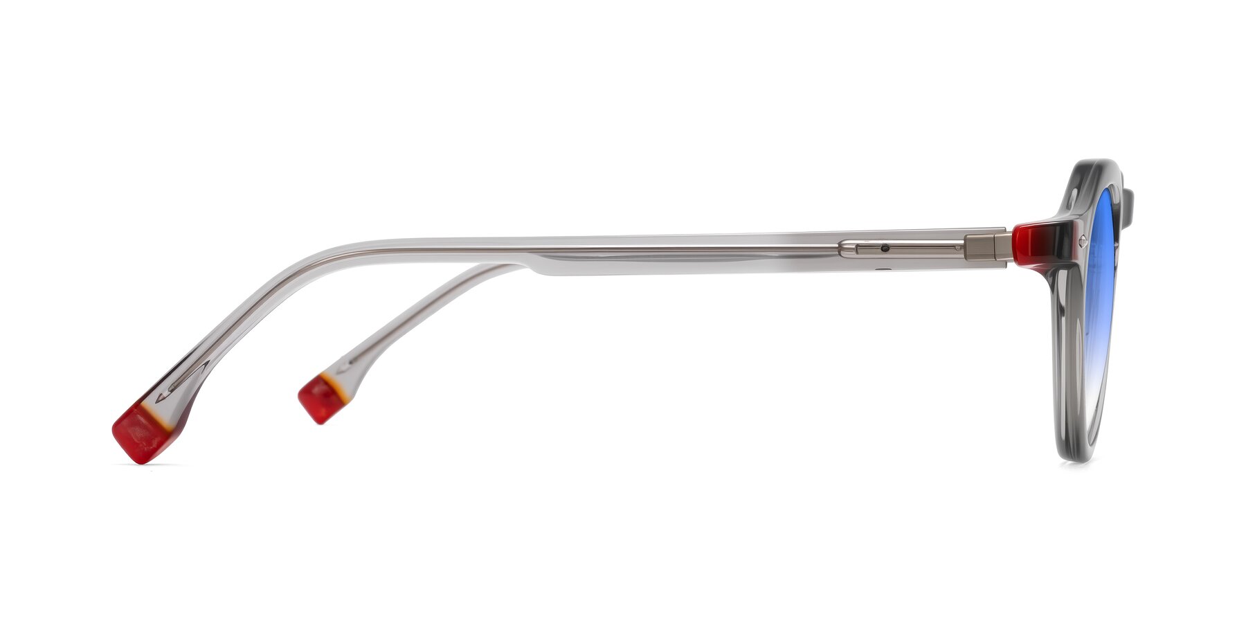 Side of Orta in Gray with Blue Gradient Lenses