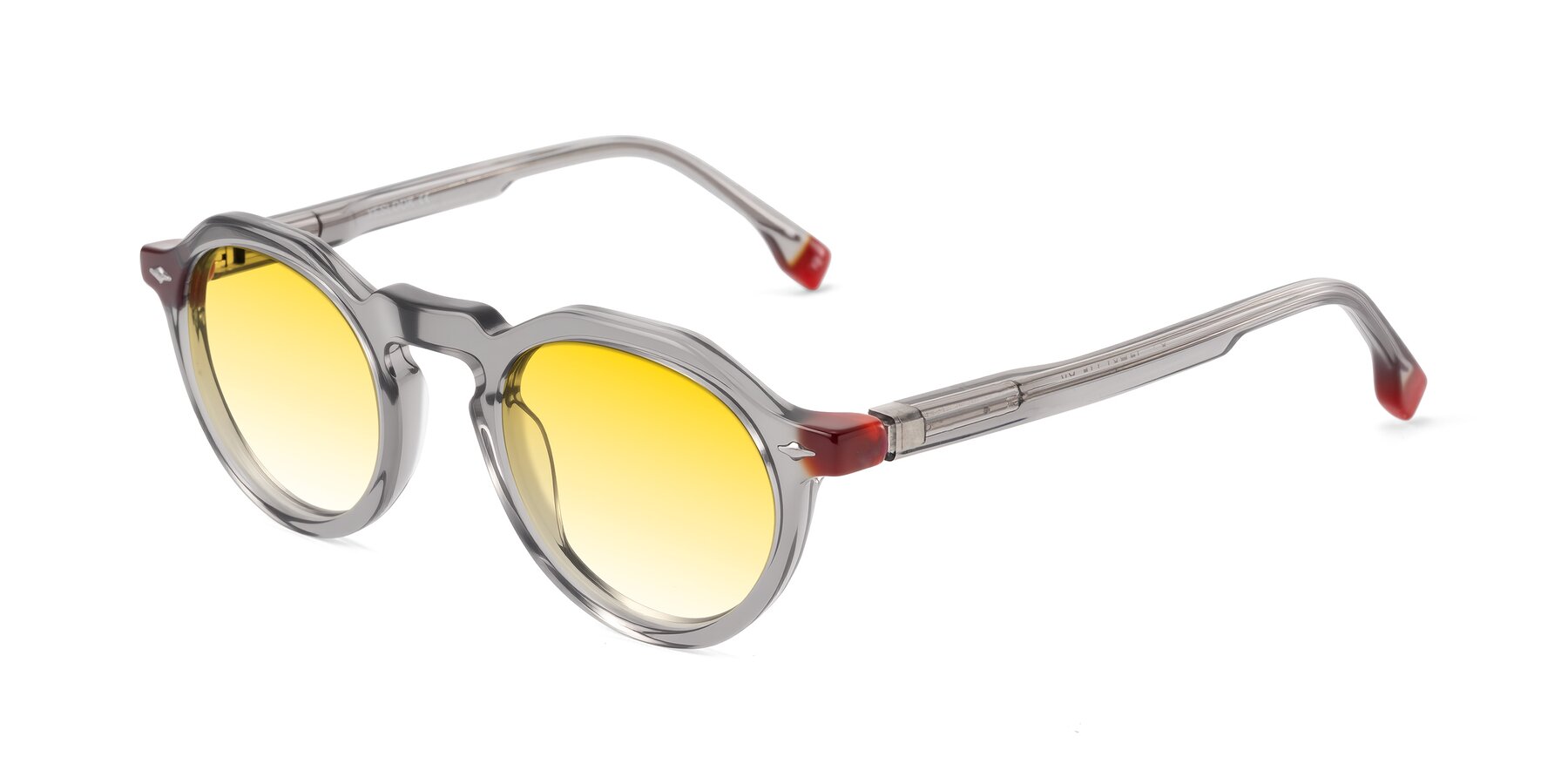 Angle of Orta in Gray with Yellow Gradient Lenses
