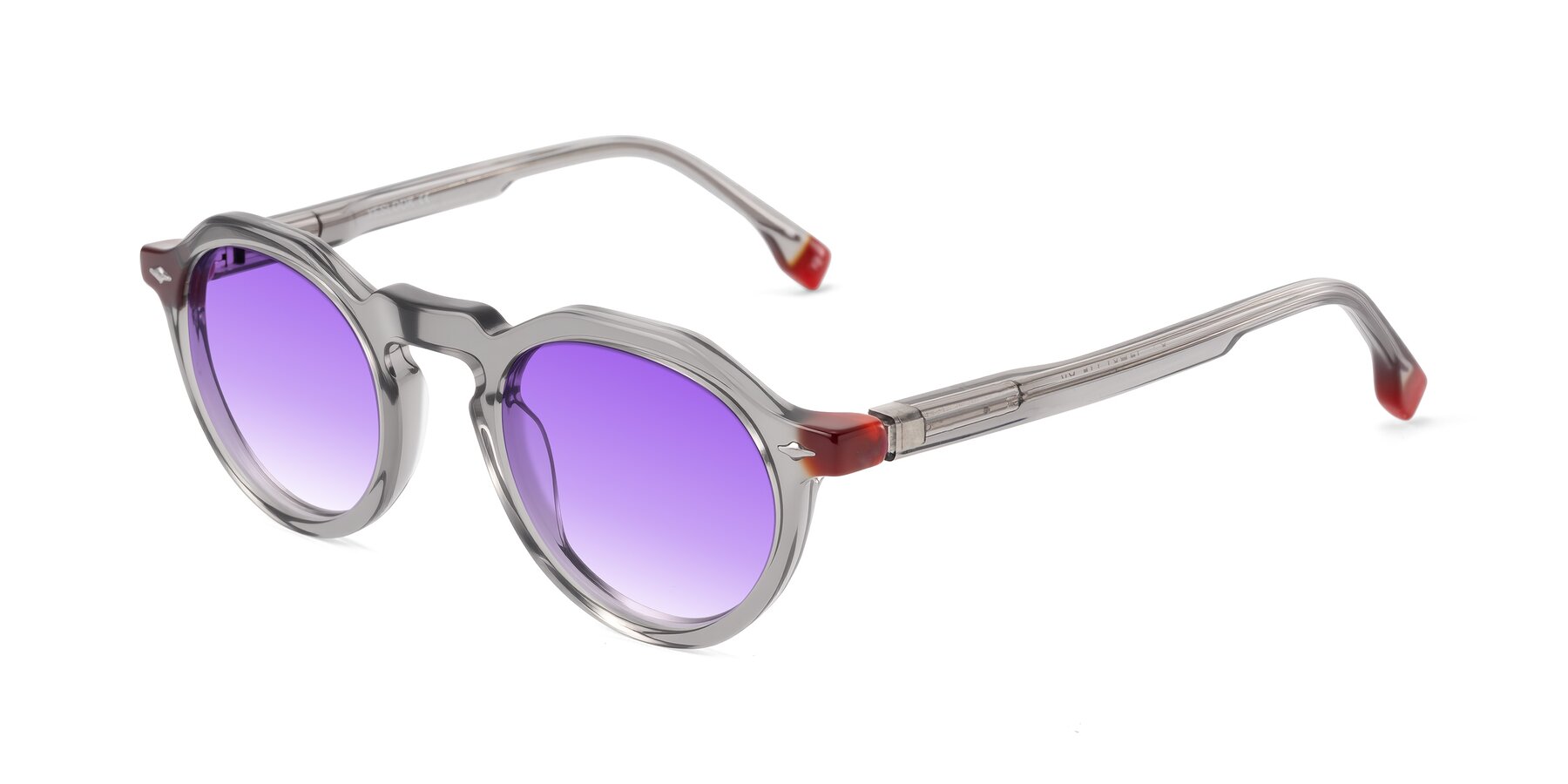 Angle of Orta in Gray with Purple Gradient Lenses