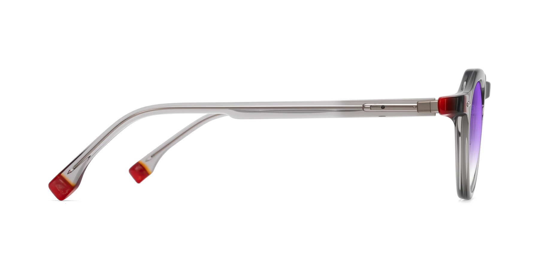 Side of Orta in Gray with Purple Gradient Lenses