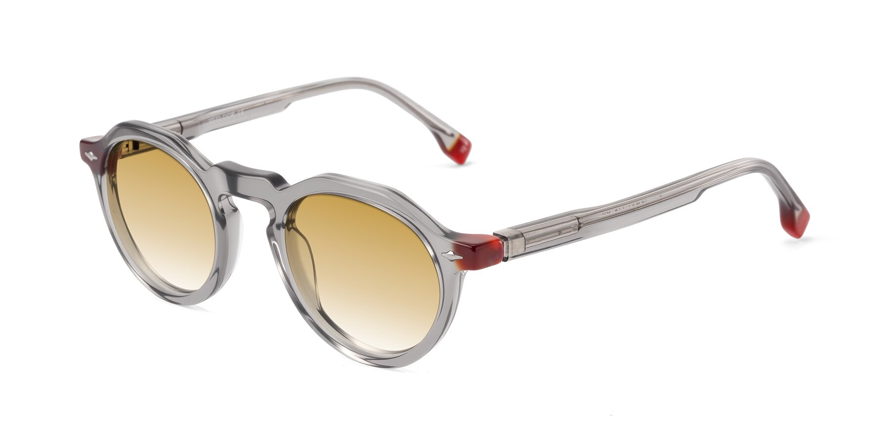 Angle of Orta in Gray with Champagne Gradient Lenses