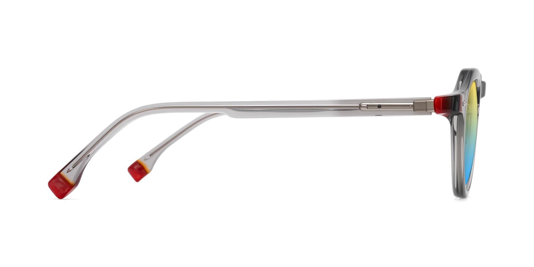 Side of Orta in Gray with Yellow / Blue Gradient Lenses