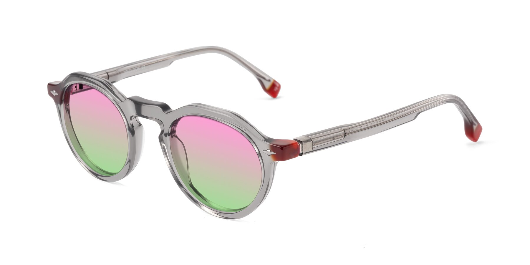 Angle of Orta in Gray with Pink / Green Gradient Lenses