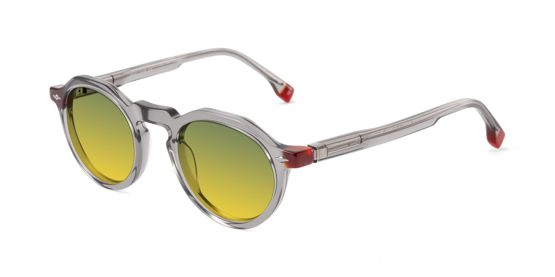 Angle of Orta in Gray with Green / Yellow Gradient Lenses