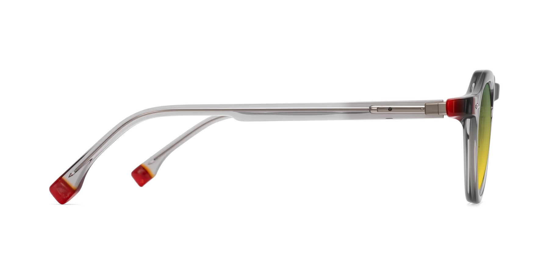 Side of Orta in Gray with Green / Yellow Gradient Lenses