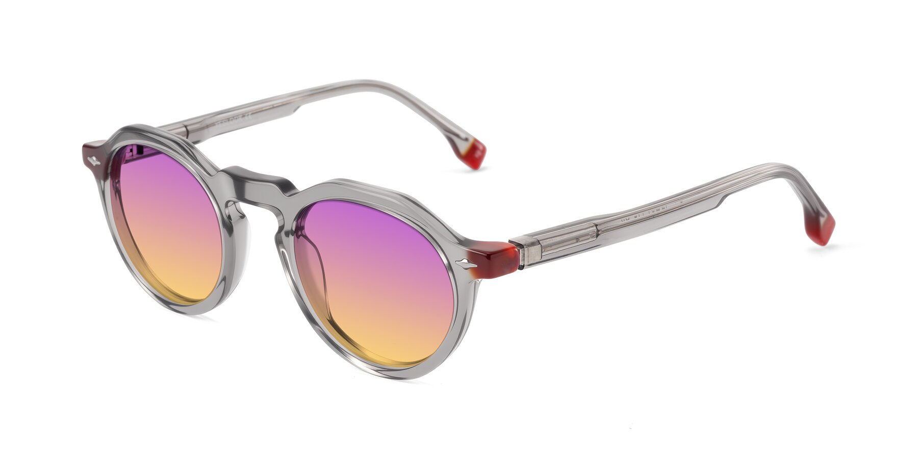 Angle of Orta in Gray with Purple / Yellow Gradient Lenses