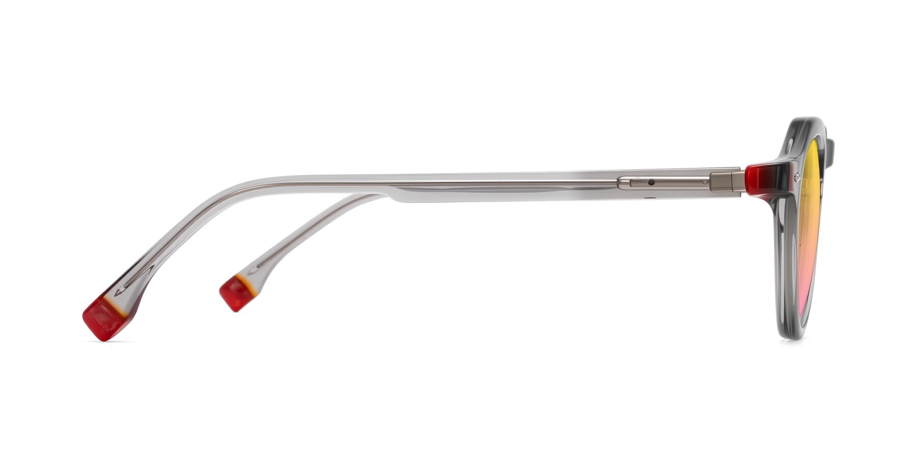 Side of Orta in Gray with Yellow / Pink Gradient Lenses