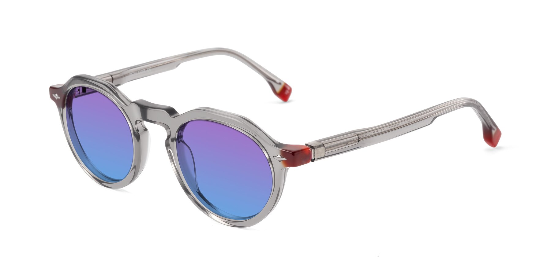 Angle of Orta in Gray with Purple / Blue Gradient Lenses