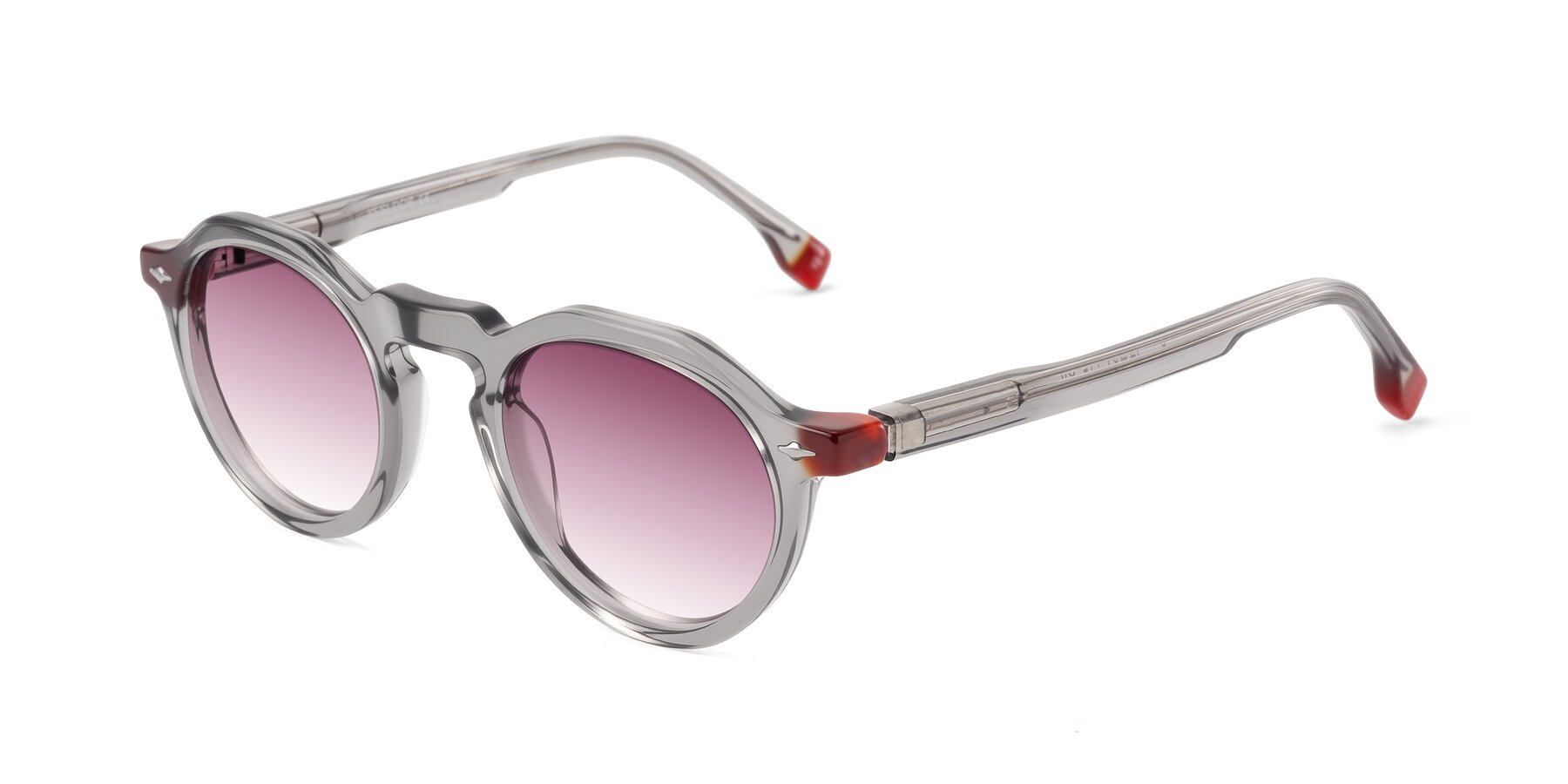 Angle of Orta in Gray with Wine Gradient Lenses