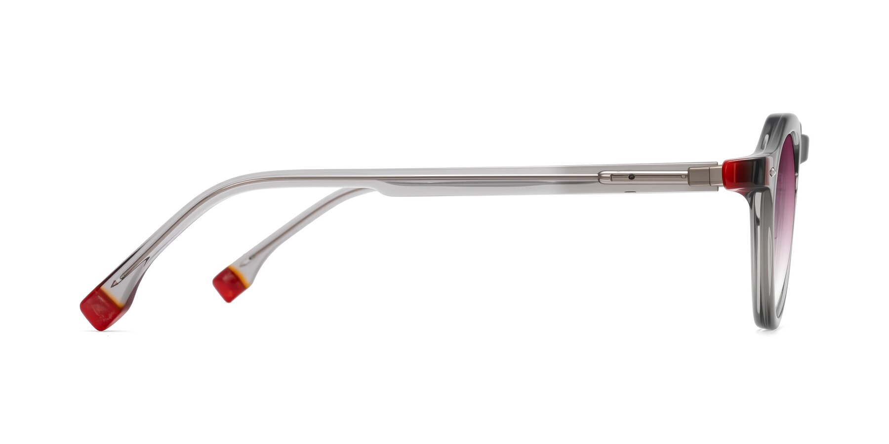 Side of Orta in Gray with Wine Gradient Lenses